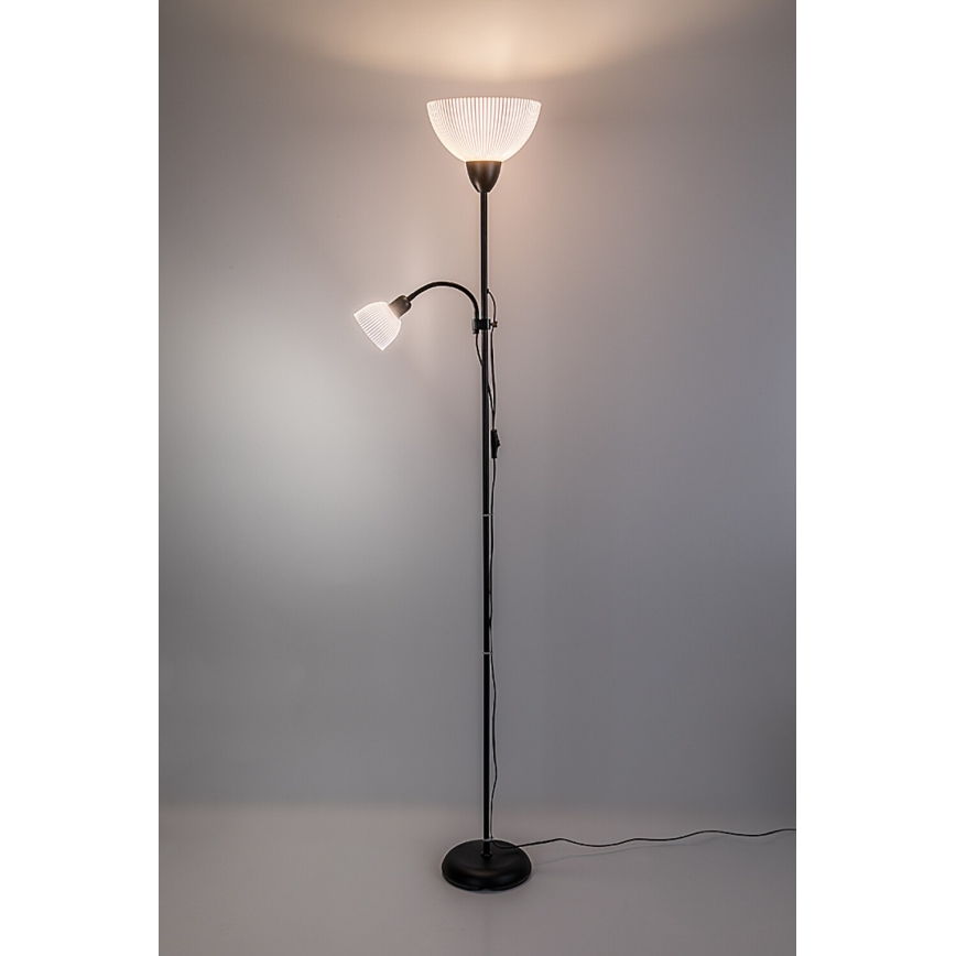 Rabalux - Stojeća lampa 1xE27/60W/230V + 1xE14/25W crna