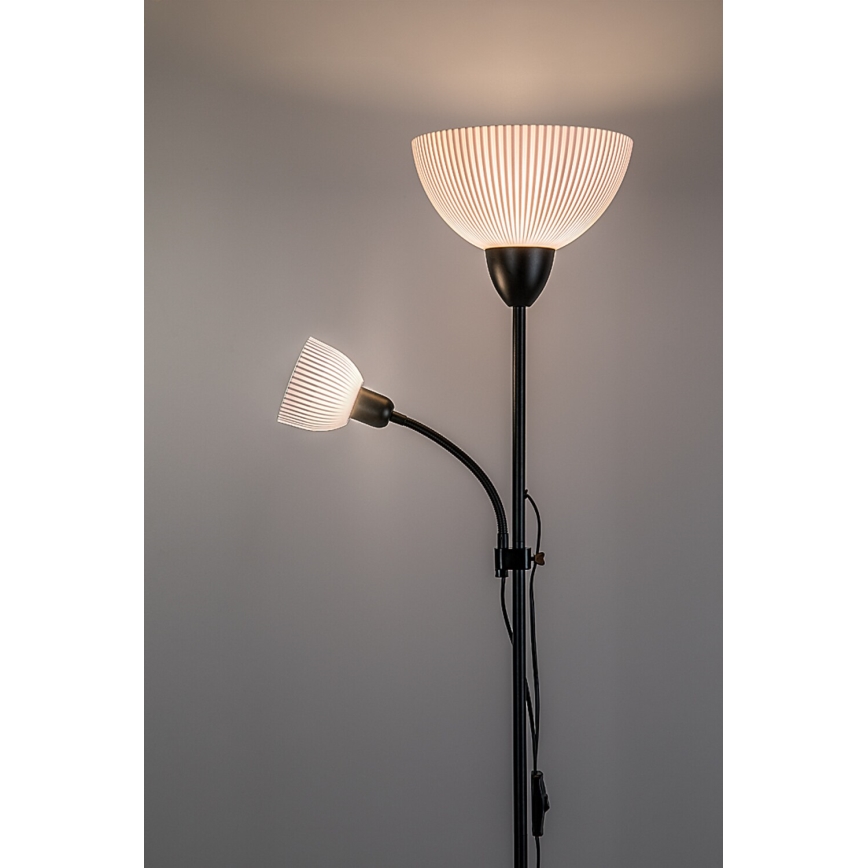 Rabalux - Stojeća lampa 1xE27/60W/230V + 1xE14/25W crna