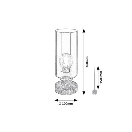 Rabalux - Stolna lampa 1xE27/25W/230V hrast