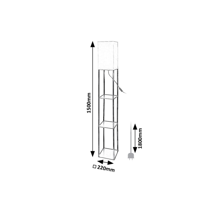 Rabalux - Podna lampa s policama 1xE27/40W/230V