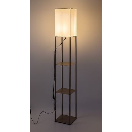 Rabalux - Podna lampa s policama 1xE27/40W/230V bež