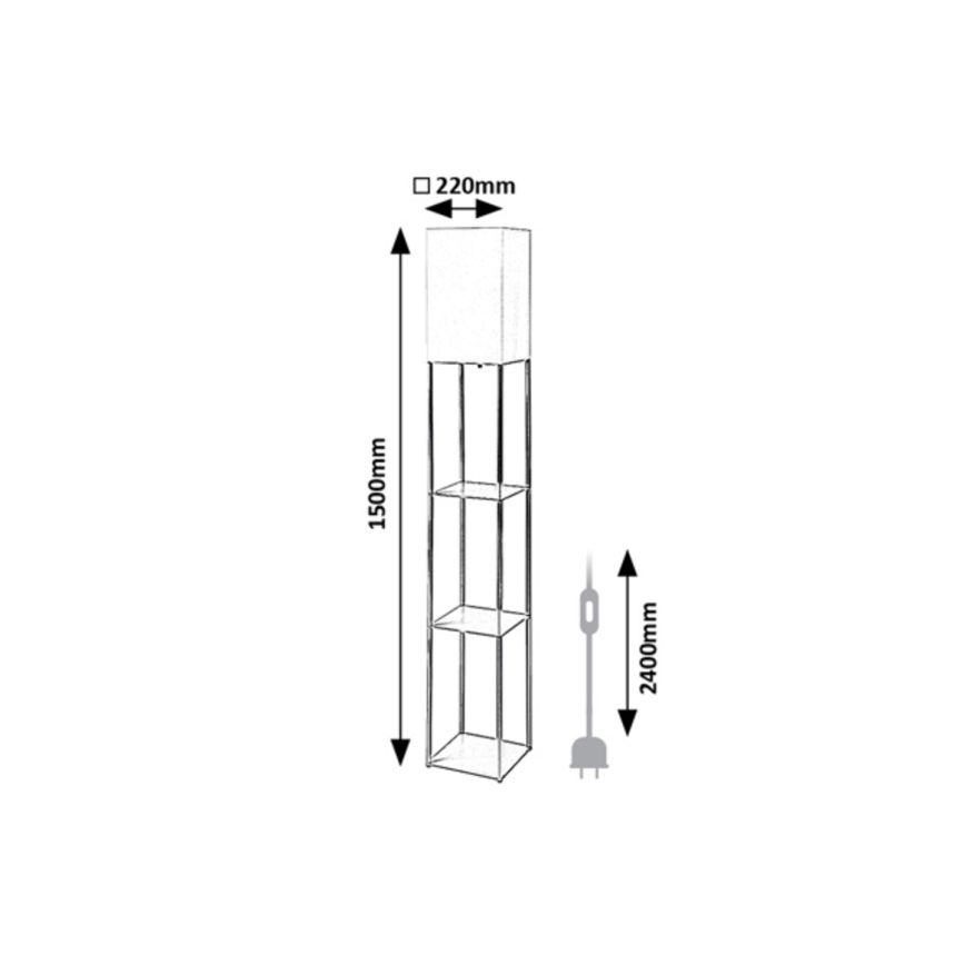 Rabalux - Podna lampa s policama 1xE27/40W/230V bež