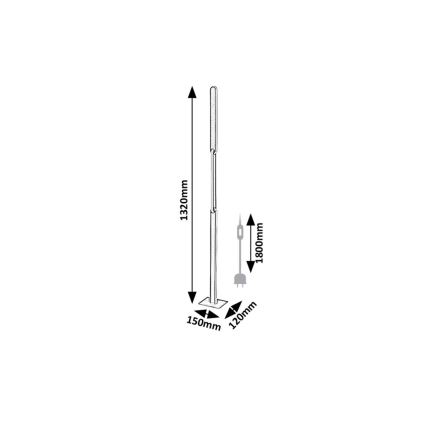 Rabalux - LED Prigušiva podna lampa LED/33W/230V 3000/4000K crna