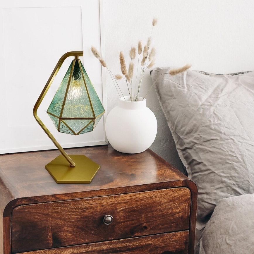 Rabalux - Tiffany vitraj stolna lampa 1xE14/40W/230V zlatna/plava