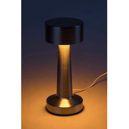 Rabalux - LED Punjiva dodirna stolna lampa LED/2,7W/5V 1200mAh 3000/4000/6000K mat krom