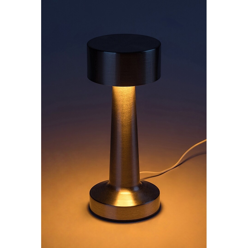 Rabalux - LED Punjiva dodirna stolna lampa LED/2,7W/5V 1200mAh 3000/4000/6000K mat krom