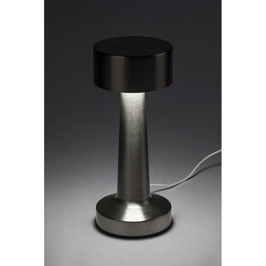 Rabalux - LED Punjiva dodirna stolna lampa LED/2,7W/5V 1200mAh 3000/4000/6000K mat krom