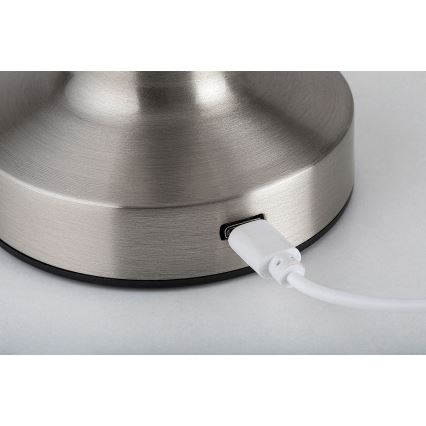 Rabalux - LED Punjiva dodirna stolna lampa LED/2,7W/5V 1200mAh 3000/4000/6000K mat krom