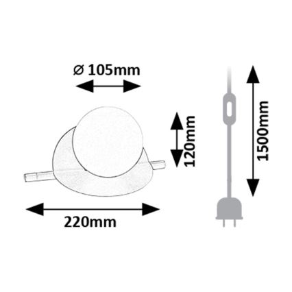 Rabalux - Stolna lampa 1xG9/5W/230V
