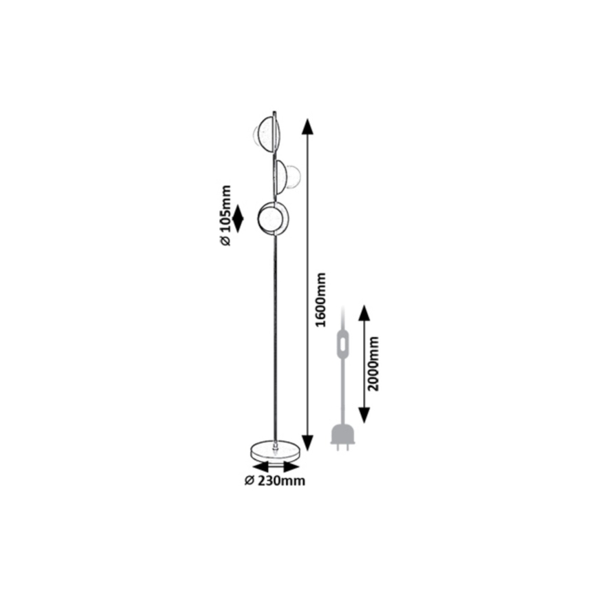 Rabalux - Podna lampa 3xG9/5W/230V