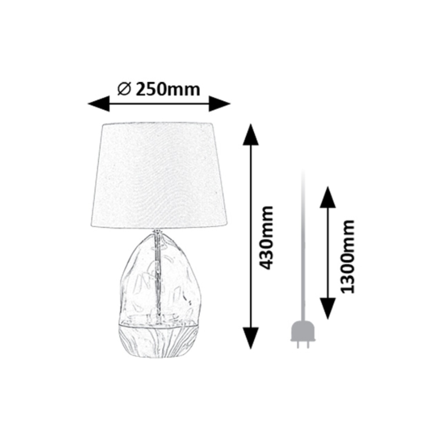 Rabalux - Stolna lampa 1xE27/40W/230V bijela