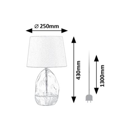 Rabalux - Stolna lampa 1xE27/40W/230V siva