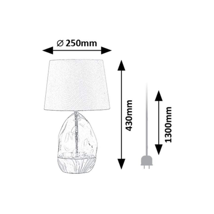 Rabalux - Stolna lampa 1xE27/40W/230V siva