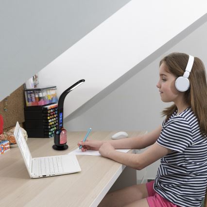 Rabalux - LED RGB stolna lampa s prigušivanjem LED/5W/230V crna