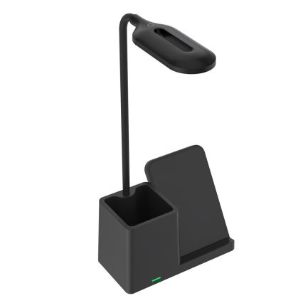 Rabalux - LED Prigušiva stolna lampa s bežičnim punjenjem QI LED/4W/5V 3000/4000/6500K crna