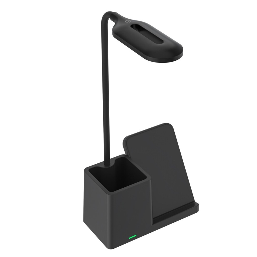 Rabalux - LED Prigušiva stolna lampa s bežičnim punjenjem QI LED/4W/5V 3000/4000/6500K crna