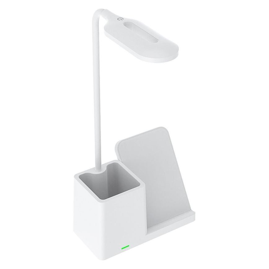 Rabalux - LED Prigušiva stolna lampa s bežičnim punjenjem QI LED/4W/5V 3000/4000/6500K bijela