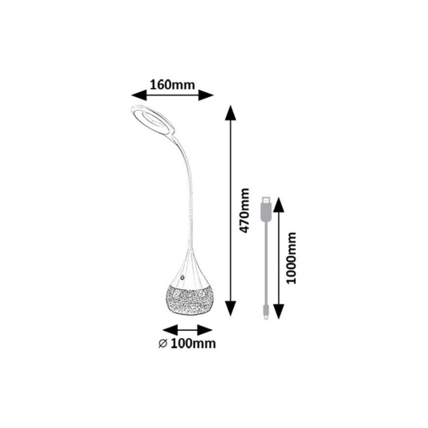 Rabalux - LED RGB Prigušiva stolna lampa LED/4W/230V bijela