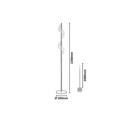 Rabalux - LED podna svjetiljka s dodirnim prigušivačem LED/12W/230V 3000K