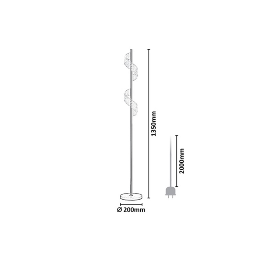 Rabalux - LED podna svjetiljka s dodirnim prigušivačem LED/12W/230V 3000K