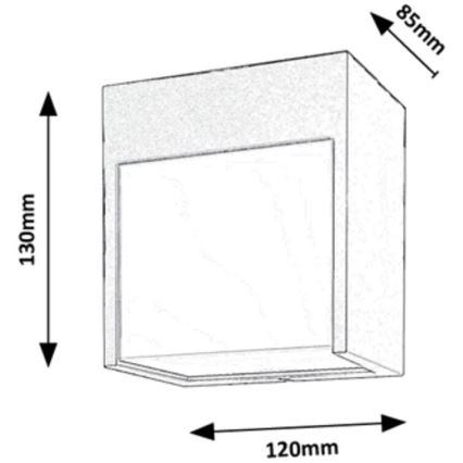 Rabalux - LED Vanjska zidna svjetiljka LED/12W/230V crna IP54