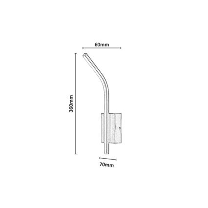 Rabalux - LED kupaonsko zidno svjetlo LED/10W/230V 4000K IP44 antracit