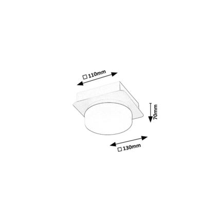 Rabalux - LED Stropna kupaonska svjetiljka LED/5W/230V IP44 4000K crna