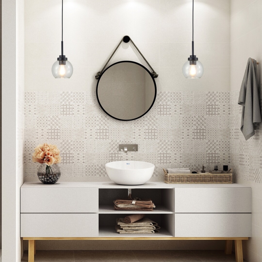 Rabalux - Luster za kupaonicu na užetu 1xE27/15W/230V crna IP44