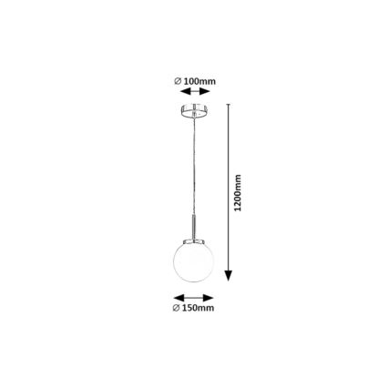 Rabalux - Kupaonski luster na sajli 1xE14/40W/230V IP44 sjajni krom