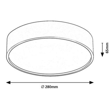 Rabalux - LED Stropna svjetiljka LED/18W/230V IP44 4000K pr. 28 cm crna