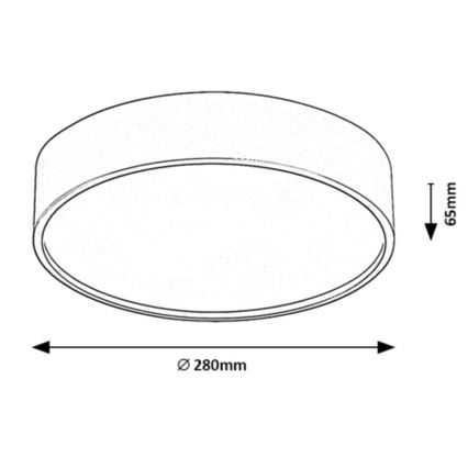 Rabalux - LED stropna svjetiljka LED/18W/230V IP44 4000K srebrna promjer 28 cm