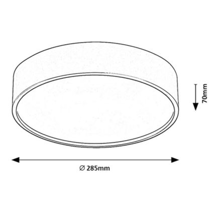 Rabalux - LED Stropna svjetiljka sa senzorom LED/19W/230V IP44 4000K pr. 28,5 cm crna