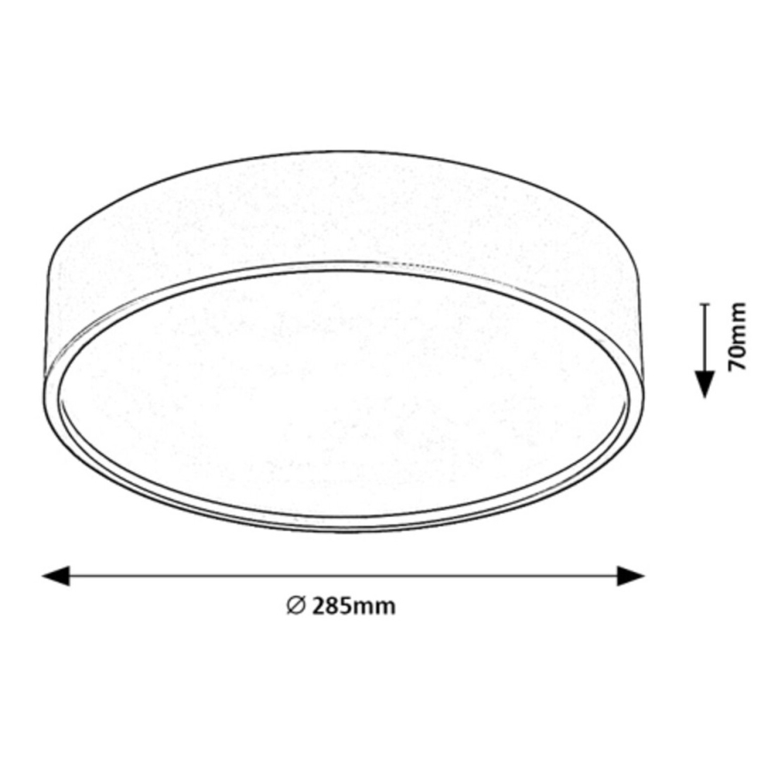 Rabalux - LED Stropna svjetiljka sa senzorom LED/19W/230V IP44 4000K pr. 28,5 cm crna