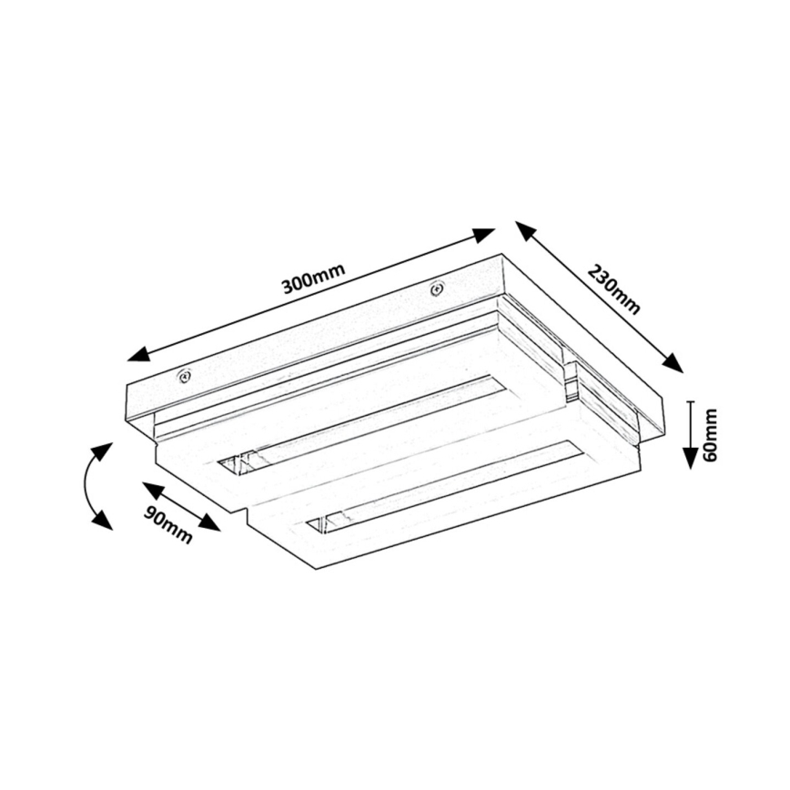 Rabalux - LED Stropna svjetiljka za kupaonicu LED/24W/230V 4000K IP44
