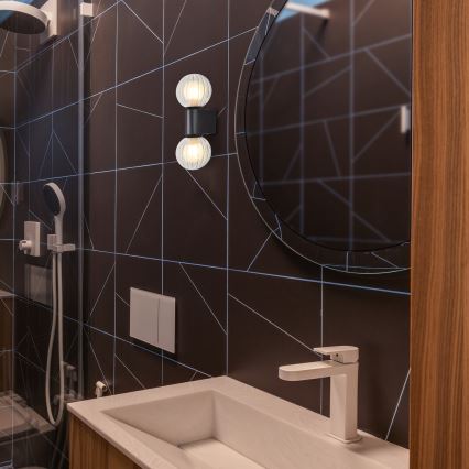 Rabalux - Zidna svjetiljka za kupaonicu 2xG9/3,5W/230V IP44 crna