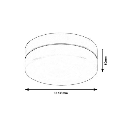 Rabalux - LED Stropna svjetiljka za kupaonicu LED/15W/230V IP44 4000K pr. 23 cm crna