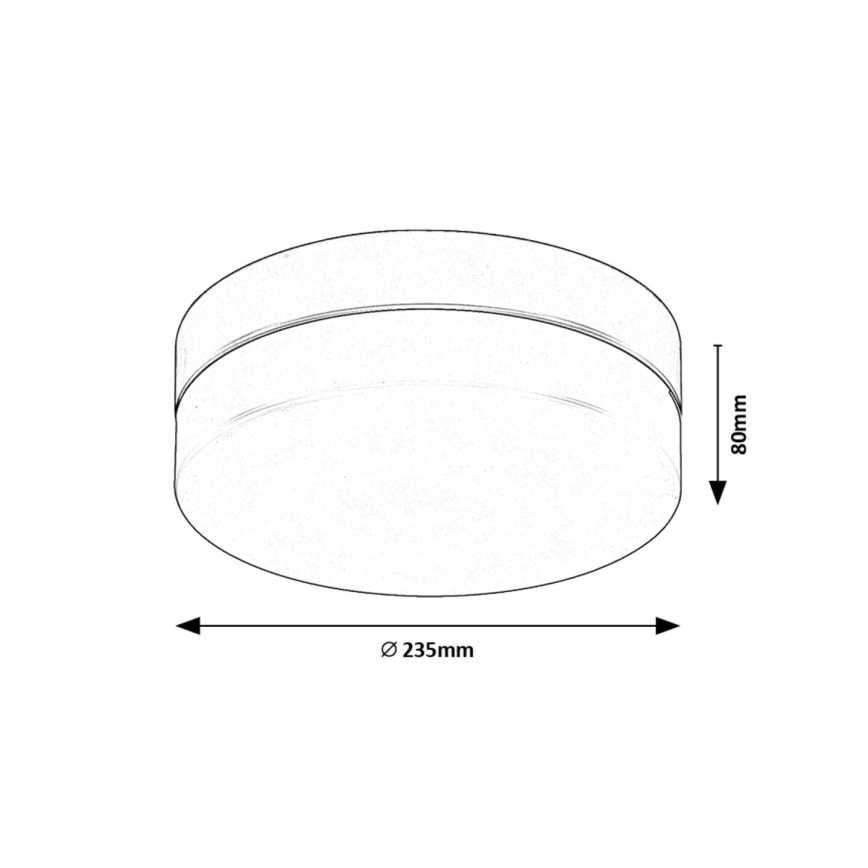 Rabalux - LED Stropna svjetiljka za kupaonicu LED/15W/230V IP44 4000K pr. 23 cm crna