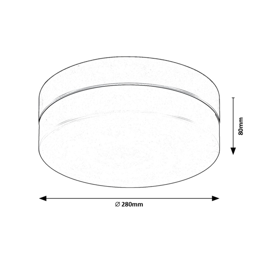 Rabalux - LED Stropna svjetiljka za kupaonicu LED/18W/230V IP44 4000K pr. 28 cm crna