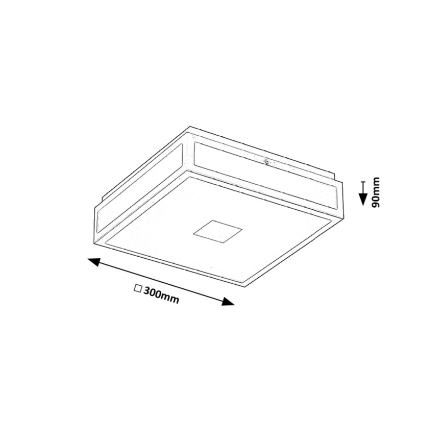 Rabalux - LED Stropna svjetiljka za kupaonicu LED/18W/230V IP44 30x30 cm bijela