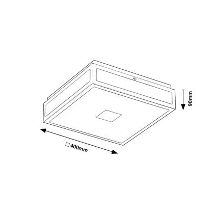 Rabalux - LED Stropna svjetiljka za kupaonicu LED/24W/230V IP44 4000K 40x40 cm bijela