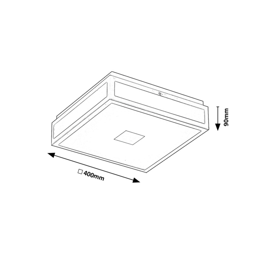 Rabalux - LED Stropna svjetiljka za kupaonicu LED/24W/230V IP44 4000K 40x40 cm bijela