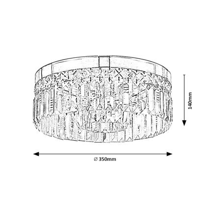 Rabalux - Stropno svjetlo za kupaonicu 6xG9/28W/230V IP44 promjer 35 cm