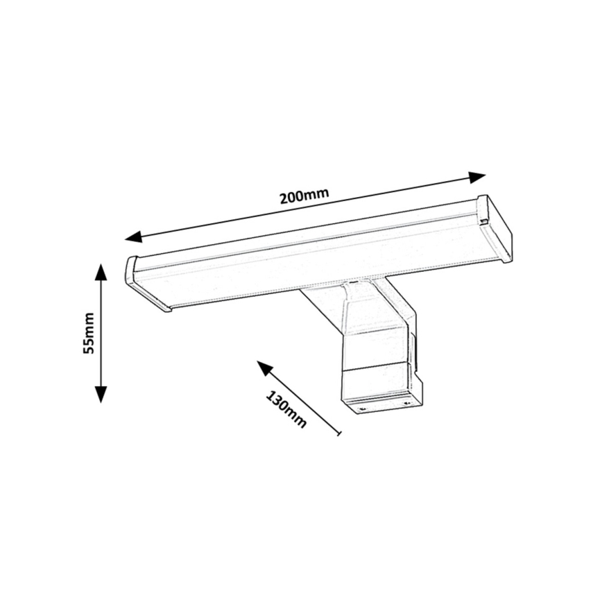 Rabalux - LED Rasvjeta za ogledalo u kupaonici LED/4W/230V IP44