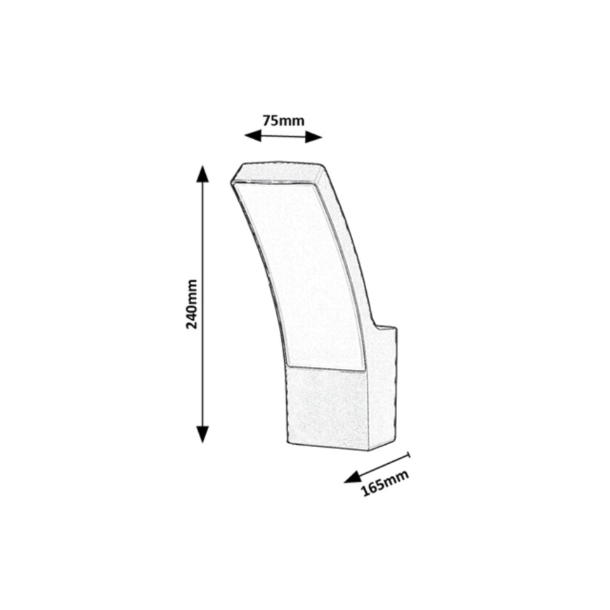 Rabalux - LED Vanjska zidna svjetiljka LED/12W/230V IP44