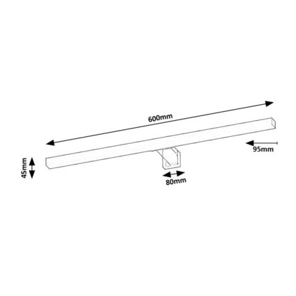 Rabalux - LED osvjetljenje za kupaonsko ogledalo LED/9W/230V IP44 60 cm sjajni krom