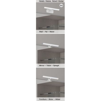 Rabalux - LED osvjetljenje za kupaonsko ogledalo LED/9W/230V IP44 60 cm sjajni krom
