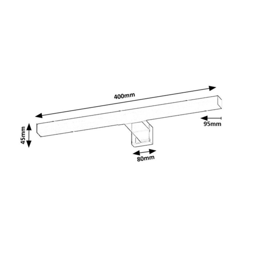 Rabalux - LED rasvjeta za kupaonsko ogledalo LED/6W/230V IP44 40 cm crna