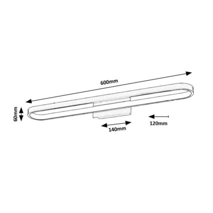 Rabalux - LED kupaonska rasvjeta za ogledalo LED/18W/230V IP44 60 cm