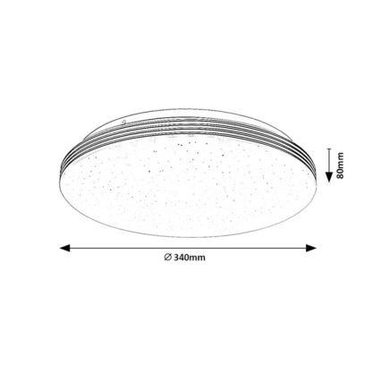 Rabalux - LED stropno svjetlo za kupaonicu LED/18W/230V, IP44, promjer 34 cm