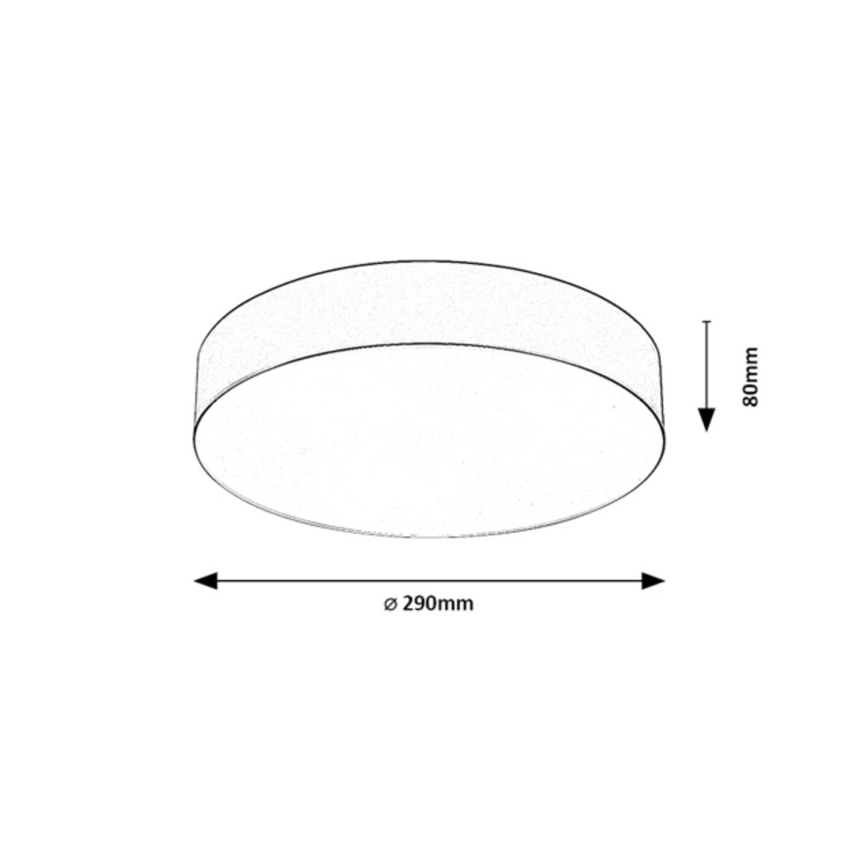 Rabalux - Vanjsko stropno svjetlo 2xE27/9W/230V Ø 29 cm IP43 crno
